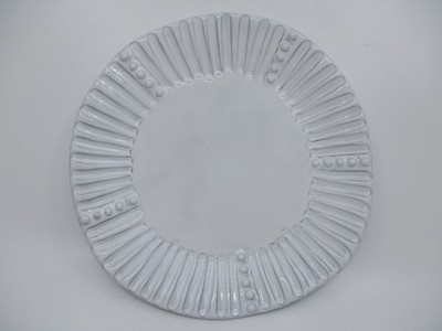 VIETRI INCANTO WHITE STRIPE SALAD PLATE - 8 3/4'' -0711H
