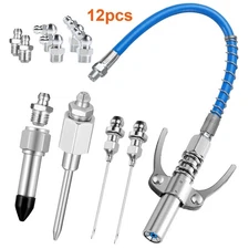 Grease Gun Accessory Kit Hose Needle Tips Couplers Hydraulic Fittings Dispenser