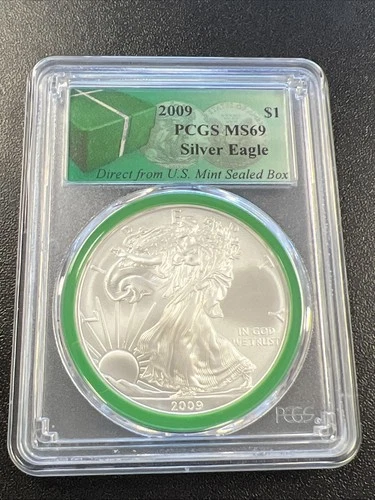 2009 American Silver Eagle - PCGS MS 69 / Green Label / Beautiful - No Reserve!