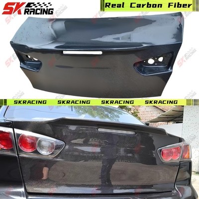 Unpainted/Carbon Fiber Rear Trunk Boot Lid For Mitsubishi Lancer Evolution 2008+