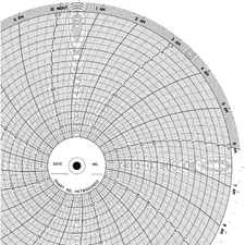 GRAPHIC CONTROLS CLH GDTW0050U050 Circular Paper Chart, 24 hr, 100 pkg 5MDV6