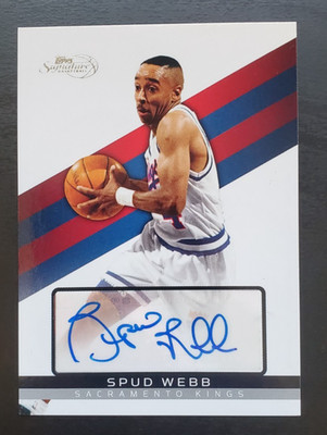 2008-09 Topps Signature Spud Webb Auto 1647/1899 #TSA-SWE Sacramento Kings