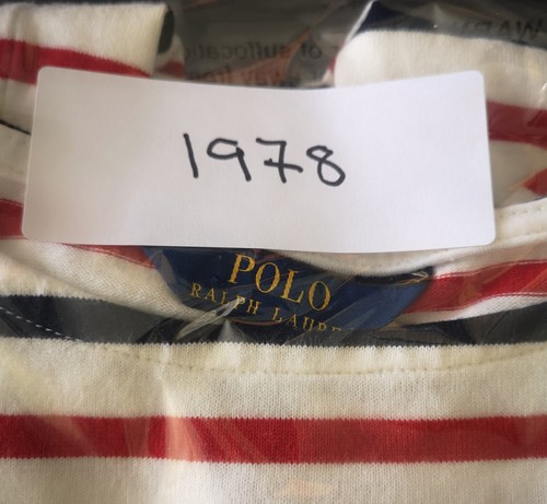Polo Ralph Lauren Damen-Skaterkleid gestreift Fransensaum UK 16 Lochstickerei Anglais - Bild 12 von 12
