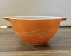 Vntg Orange Pyrex Fall Autumn Harvest Wheat #441 Cinderella Mixing Bowl 750 ml