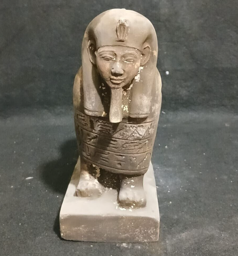 Antichi manufatti egizi di rara statuina autentica di grande sfinge a.C. - Foto 3 di 16