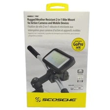 2 In 1 Camera, Go Pro & Cell Phone Bike Mount, Weather Resistant Bicycle Case