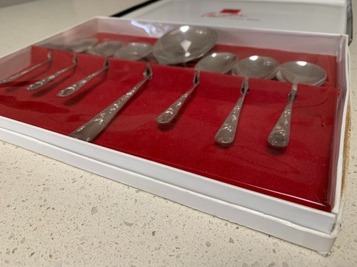 Vintage Cavalier Dessert/Fruit Spoon Set, new/never used - Picture 5 of 6
