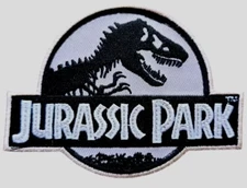 JURASSIC PARK MOVIE LOGO T-REX DINO SKELETON HOOK PATCH HALLOWEEN COSTUME