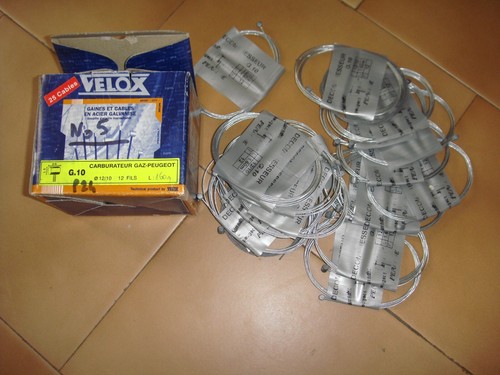 Lot De 21 Câbles De Frein Avant Pour Vélo Ancien – Marques Peugeot, Simplex, CLB, Mafac