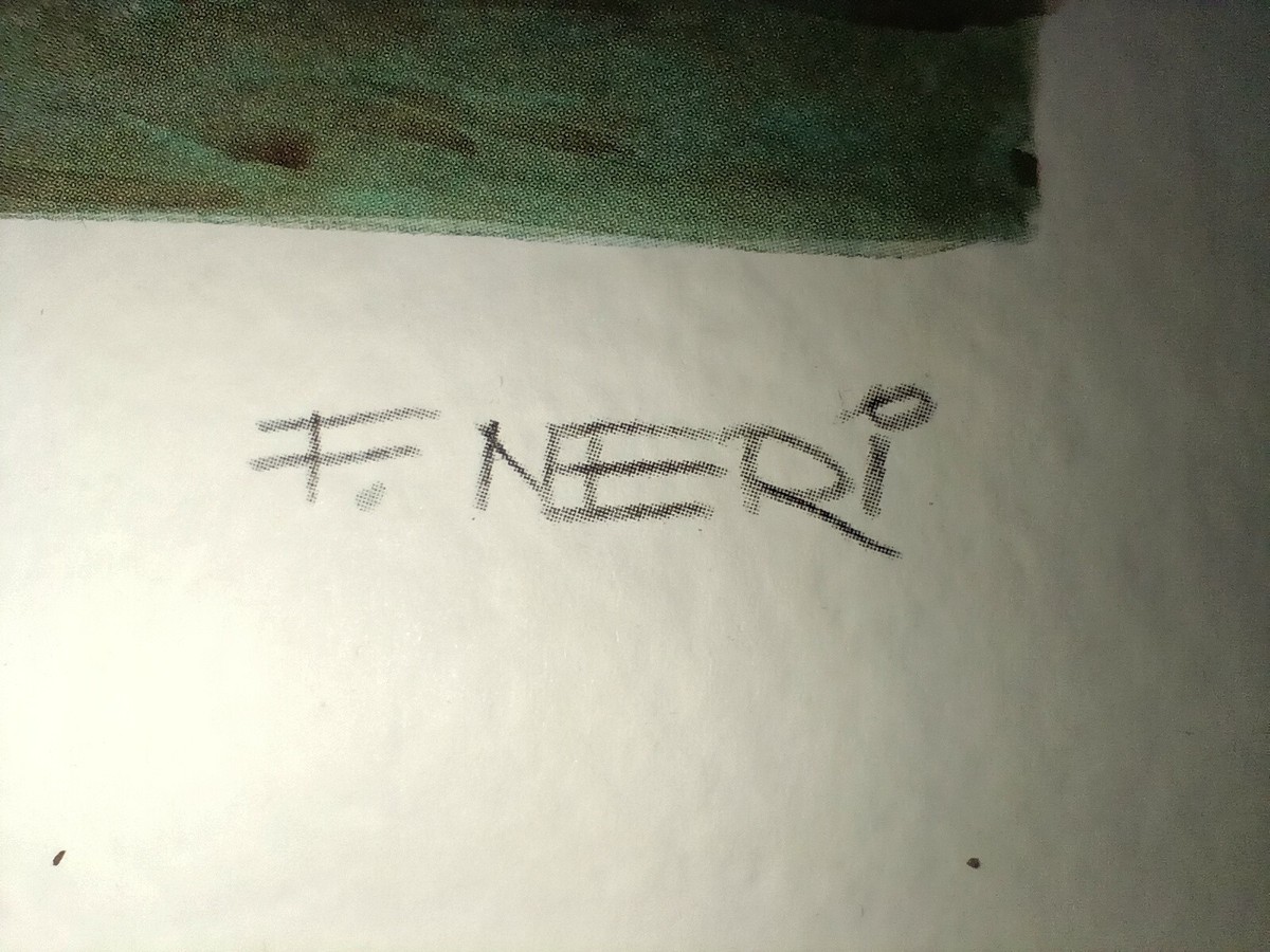 F. NERI 水彩画 Grazia della Folla Lot Of 3--F. Neri Signed