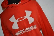 34029-a Womens Under Armour Hoodie Pullover Size Large Orange