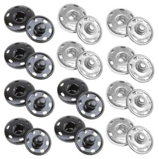 12 Sets Metal Sew On Snap Buttons 25mm Dia Snaps Fasteners Press Studs Buttons