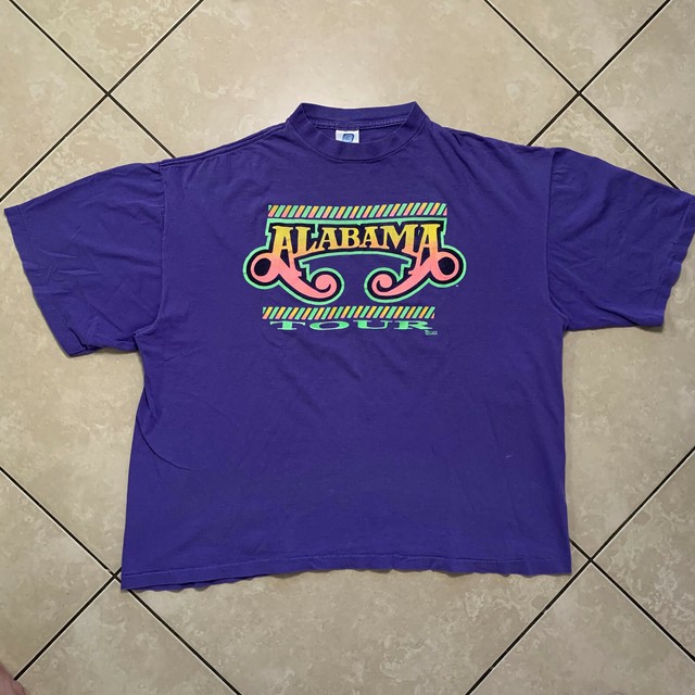 RARE Vintage 1981 Alabama Band Tour TShirt Purple XXL Concert VTG USA
