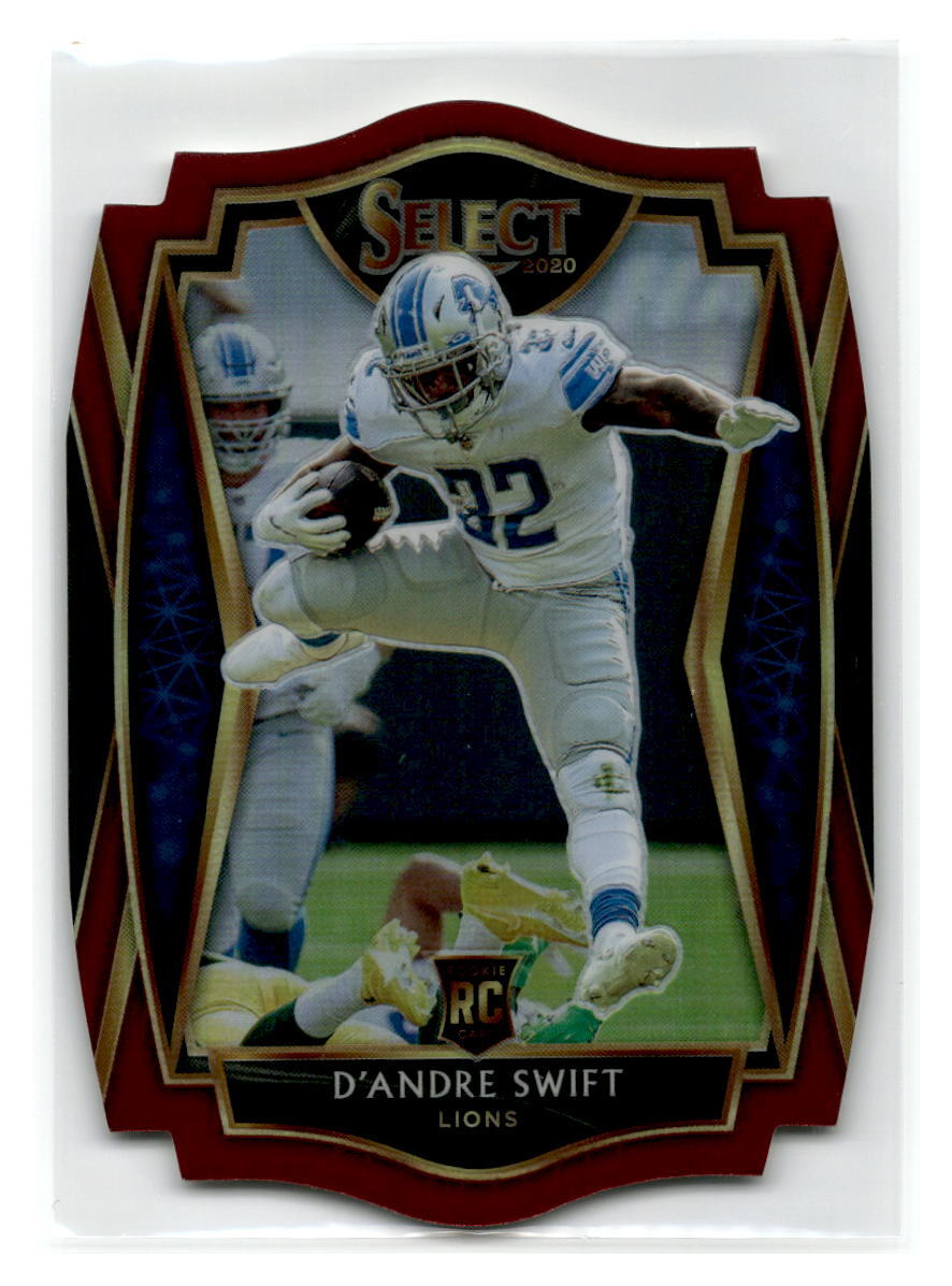 2020 Panini Select - #151 - D'Andre Swift Maroon Prizm Die Cut RC