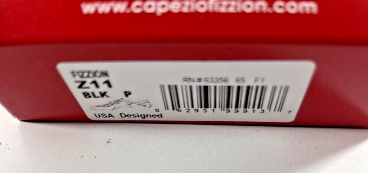 NEW OLD STOCK CAPEZIO Z11 FIZZION Sz P (4-5) UNISEX BLACK 