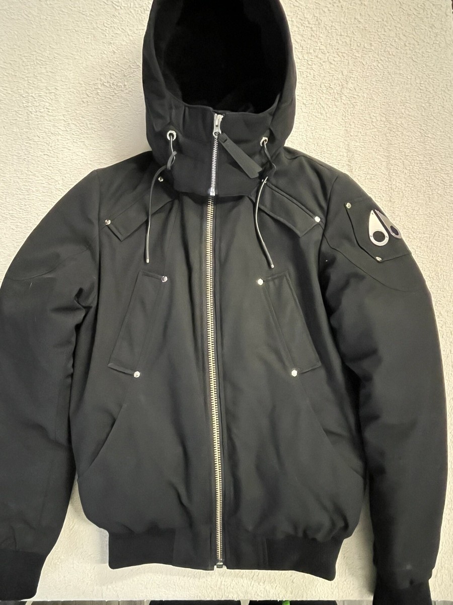 MOOSE KNUCKLES Youth Unisex Black Jacket with Detachable Hood Size