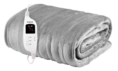 Emperial Electric Heated Throw Blanket Soft Fleece 9 Hour Timer Machine Washable