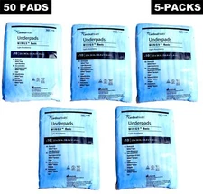Cardinal Health Wings Basic Underpads 23" x 36" Inch Light Absorbency | 50 Pads