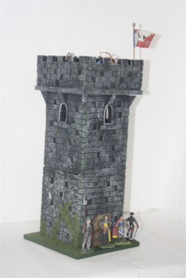 70762 Mittelalter Wachturm Oberbachheim, zu 7cm Sammelfiguren, Fertigmodell, GMK
