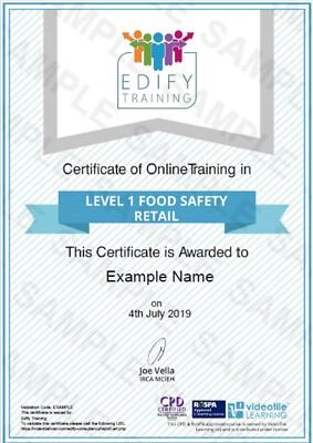 Level 1 Food Safety in Catering Online E-Learning - CPD Approved | eBay UK