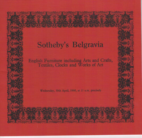 Sotheby's Belgravia- English Furniture inc. Arts & Crafts, Textiles, Clocks, WOA - Picture 1 of 1