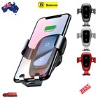 Baseus Wireless Charger Gravity Car Air Vent Mount For iPhone Samsung Qi Phone