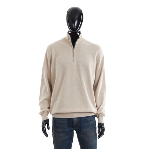 Pull Brunello Cucinelli Homme – Coton Et Cachemire, Taille S (50), Bleu, Très Bon état