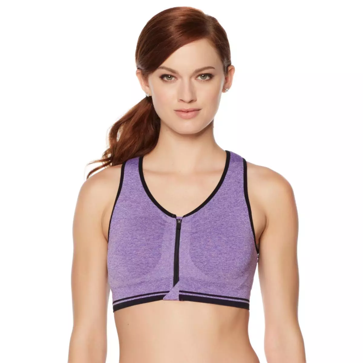 Copper Fit Seamless ZipFront Sports Bra 