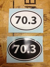70.3 Half Iron Run Triathlon Sticker Decals Black And White - 2 For 1 70.3 Half Iron Run Triathlon Sticker Decals Black And White - 2 For 1