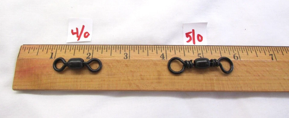 Barrel Swivels Assortment Sizes 4/0, 5/0, Black 350# Heavy Duty 90pc NEW Z65 - Image 4 of 4