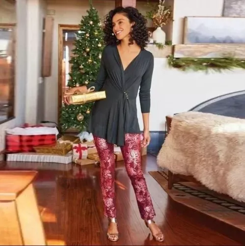 New with Tag SOFT SURROUNDINGS Serrano Straight Leg Perfect Ponte Pants Size M