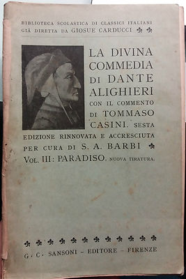La Divina Commedia, Paradiso - D.Alighieri - G.C. Samsoni Ed. Florenz - 1943 - G