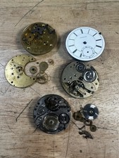 Vintage Estate Fresh Watchmakers Lot Of Pocket Watch Parts