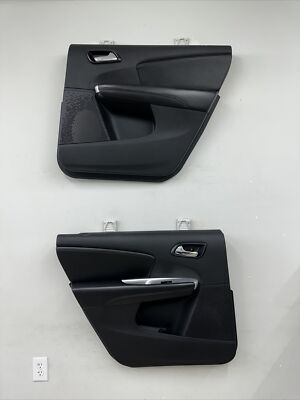 11-18 Dodge Journey Driver Passenger Set Of Rear Power Door Panels OEM Black