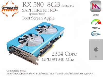 Apple Mac Pro Boot Screen AMD Radeon RX 580 8GB Sapphire NITRO+ Grafikkarte