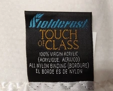 Vintage Fieldcrest Touch of Class Acrylic Blanket Satin Trim White New USA Made