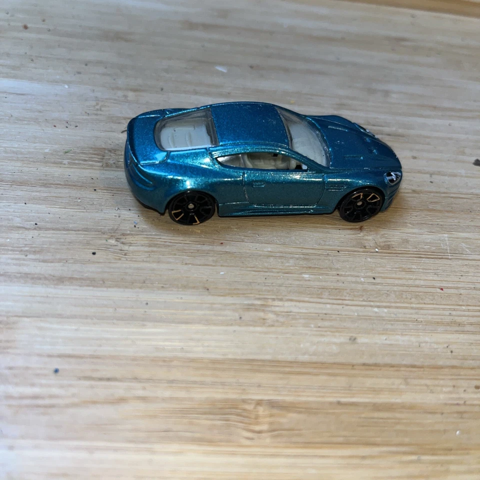 Hot Wheels Aston Martin DBS Metalflake Teal Gold FTE2 Faster Than Ever 1:64 #151 - Image 3 of 4