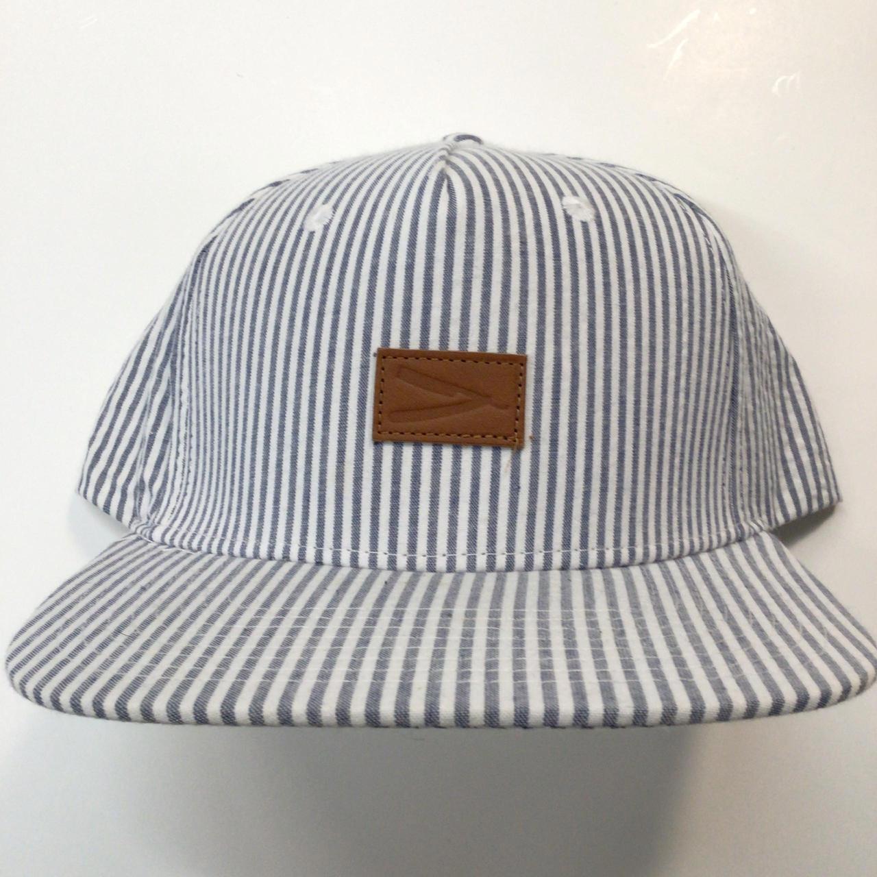 Men's Blue and White Hat