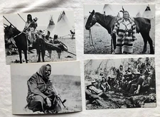 4 American Indian  post cards made in U.S.A.