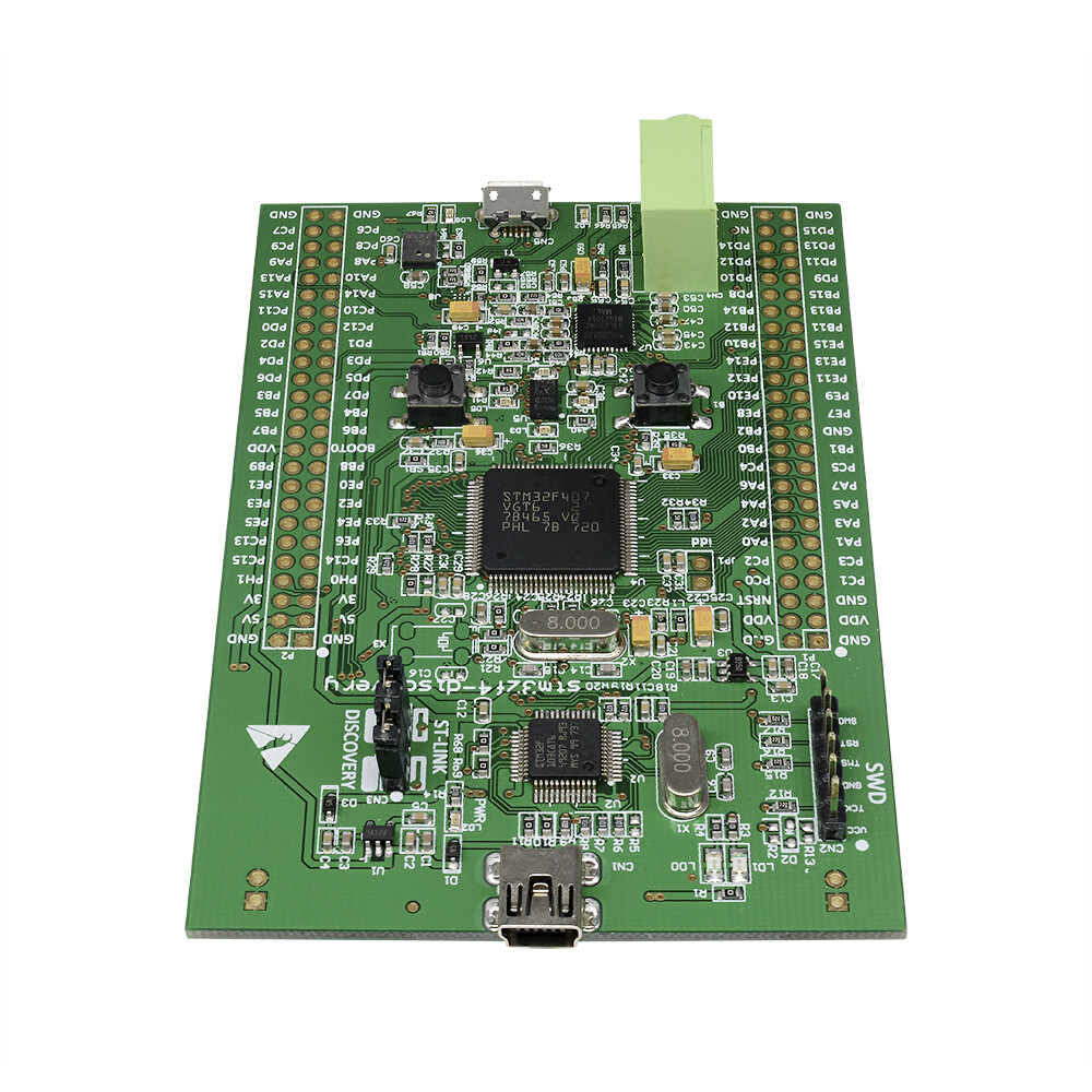 STM32F4 Discovery Board (STM32F407VGT6) - Cortex-M4 Development Board With Debugger, Sensors
