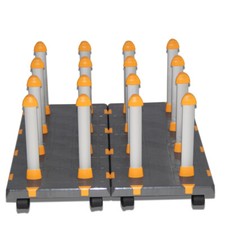 US Stock Detachable Free Assembly Mobile Material Floor Rack for Vinyl 3" Core