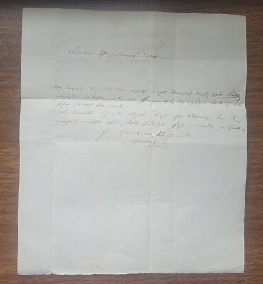 1857  Written Direction in German