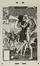 Production Art AVENGERS #348 cover, STEVE EPTING art, 11x17