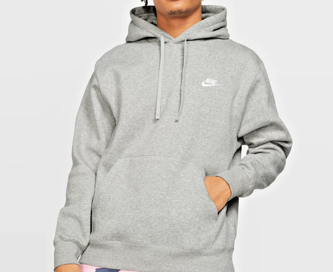 Nike Sportswear Club Fleece Pullover Hoodie Men Size S-L Gray New BV2654-063