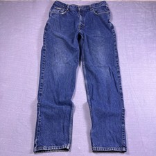 Calvin Klein Easy Fit Straight Mid Rise Jeans Mens 36 Blue Cotton Denim