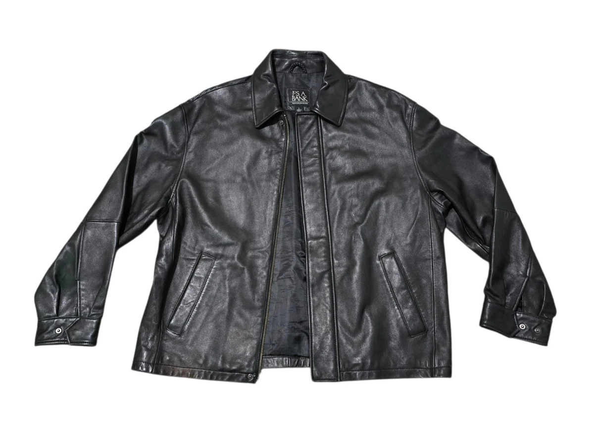 Jos. A. Bank Leather Outer Shell Black Coats, Jackets & Vests for