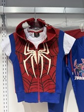 Boys Size 3T Spiderman 3-Piece Pants Set Hoodie, Joggers  Short Sleeve Tee