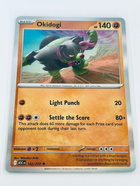 Pokemon ME: Ascended Heroes Okidogi 122/217 Holofoil