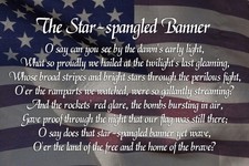 Wall Art Print Star-spangled Banner Lyrics, 36" x 24"