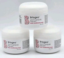3 Briogeo Don’t Despair Repair Deep Conditioning Mask 1 oz each jar travel size